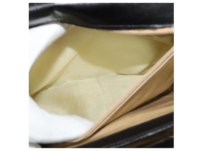 Céline Borsa a Spalla CELINE in Pelle Nera Oro Auth 138409 Nero D'oro - vista 21