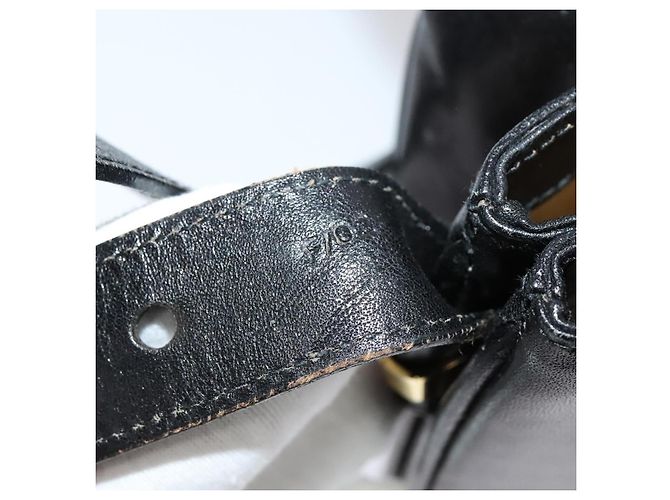 Céline Borsa a Spalla CELINE in Pelle Nera Oro Auth 138409 Nero D'oro - vista 22