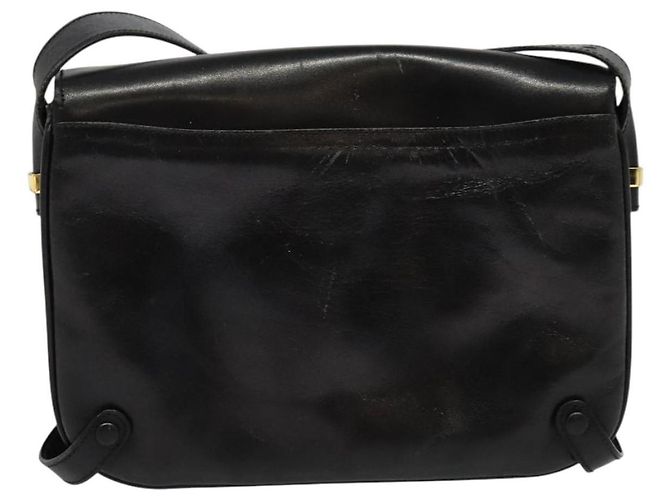 Céline Borsa a Spalla CELINE in Pelle Nera Oro Auth 138409 Nero D'oro - vista 3