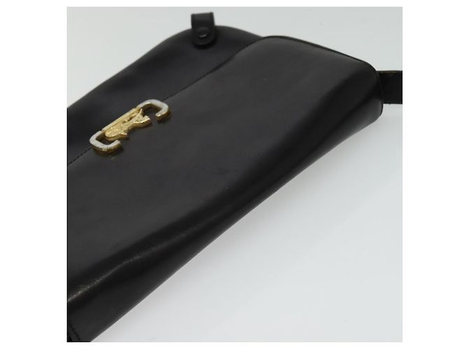 Céline Borsa a Spalla CELINE in Pelle Nera Oro Auth 138409 Nero D'oro - vista 6