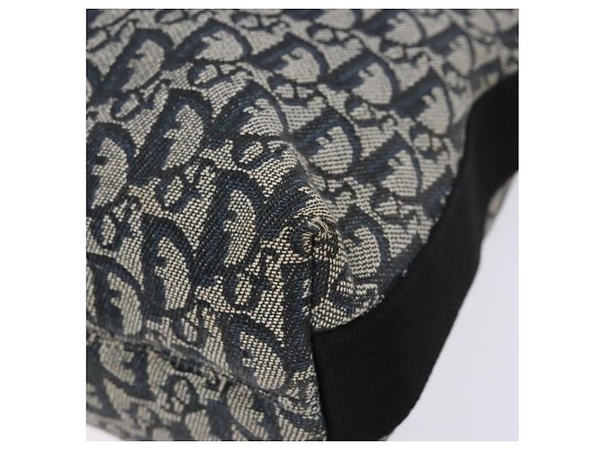 Borsa a Spalla in Tela Trotter Christian Dior Navy Argento Auth yk19191 Blu navy - vista 10