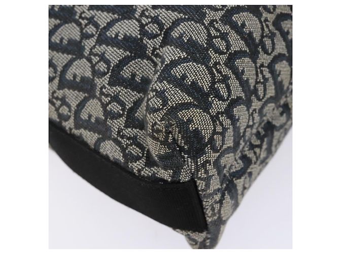 Borsa a Spalla in Tela Trotter Christian Dior Navy Argento Auth yk19191 Blu navy - vista 13
