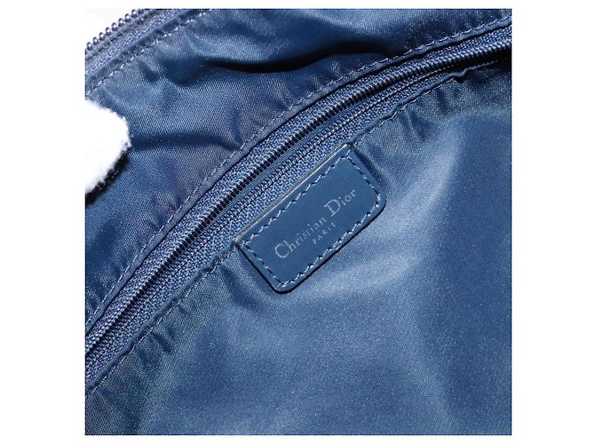Borsa a Spalla in Tela Trotter Christian Dior Navy Argento Auth yk19191 Blu navy - vista 17