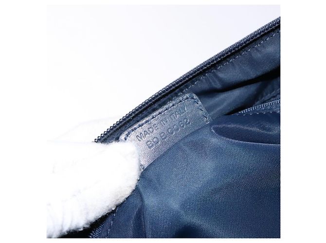 Borsa a Spalla in Tela Trotter Christian Dior Navy Argento Auth yk19191 Blu navy - vista 22