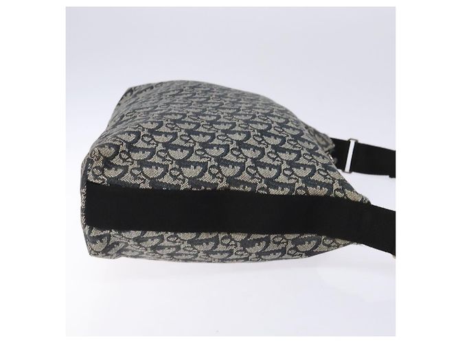 Borsa a Spalla in Tela Trotter Christian Dior Navy Argento Auth yk19191 Blu navy - vista 4