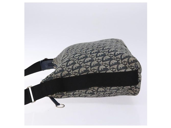 Borsa a Spalla in Tela Trotter Christian Dior Navy Argento Auth yk19191 Blu navy - vista 5