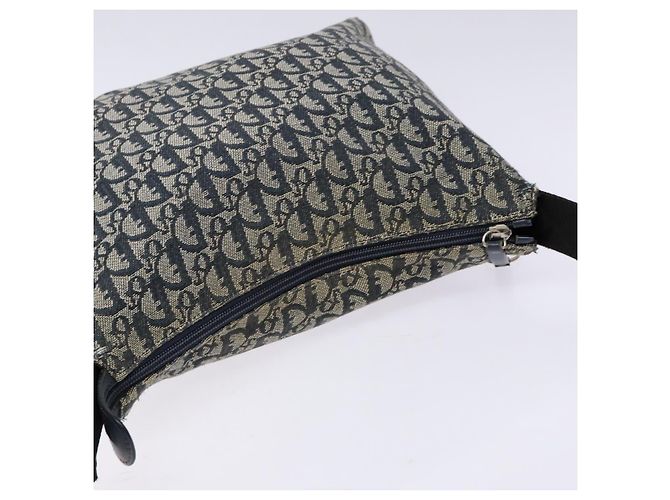 Borsa a Spalla in Tela Trotter Christian Dior Navy Argento Auth yk19191 Blu navy - vista 6