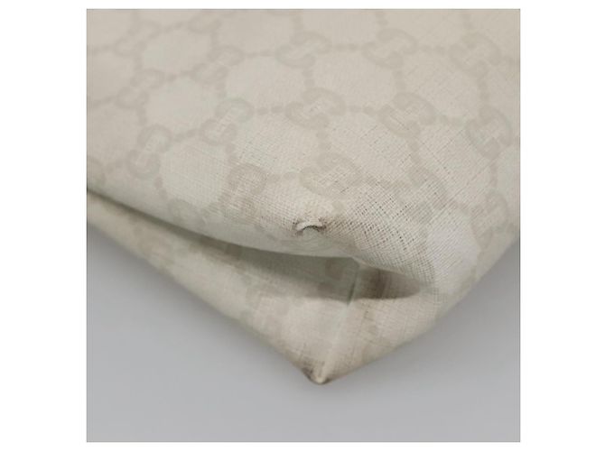 GUCCI GG Plus Supreme Clutch Bag PVC Bianco Auth bs28632 - vista 11