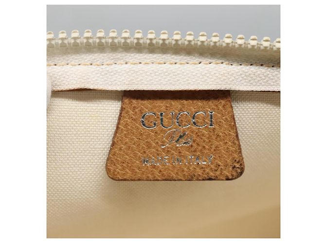 GUCCI GG Plus Supreme Clutch Bag PVC Bianco Auth bs28632 - vista 14