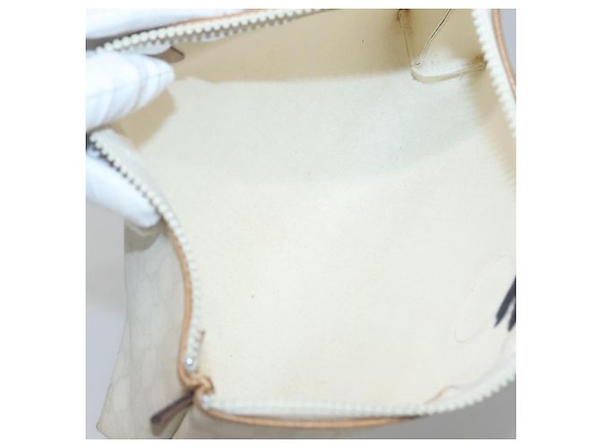 GUCCI GG Plus Supreme Clutch Bag PVC Bianco Auth bs28632 - vista 15