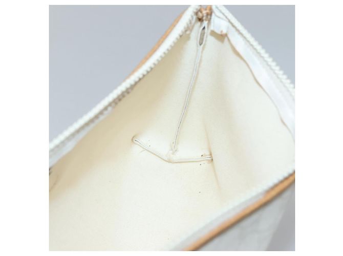 GUCCI GG Plus Supreme Clutch Bag PVC Bianco Auth bs28632 - vista 17