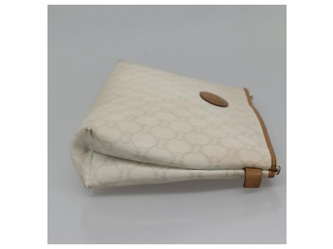 GUCCI GG Plus Supreme Clutch Bag PVC Bianco Auth bs28632 - vista 5