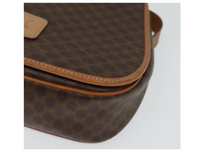 Céline Sac à épaule en toile Macadam CELINE en cuir PVC marron doré Auth 138456 - vue 11
