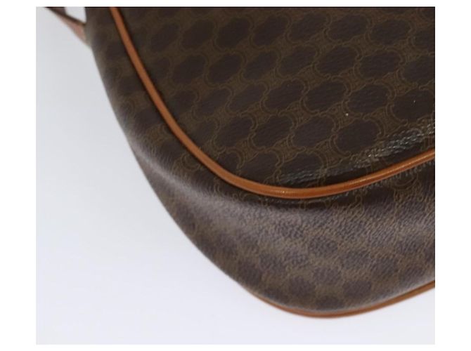 Céline Sac à épaule en toile Macadam CELINE en cuir PVC marron doré Auth 138456 - vue 12