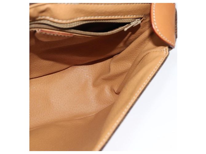 Céline Sac à épaule en toile Macadam CELINE en cuir PVC marron doré Auth 138456 - vue 19
