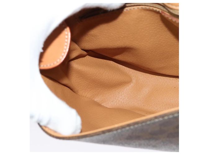 Céline Sac à épaule en toile Macadam CELINE en cuir PVC marron doré Auth 138456 - vue 20