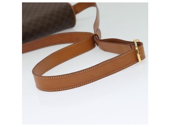 Céline Sac à épaule en toile Macadam CELINE en cuir PVC marron doré Auth 138456 - vue 7