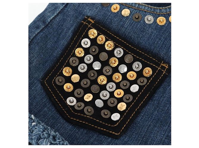 ROCK LOUIS VUITTON DENIM NAVY LV Auth 131200V Marineblau - Ansicht 5