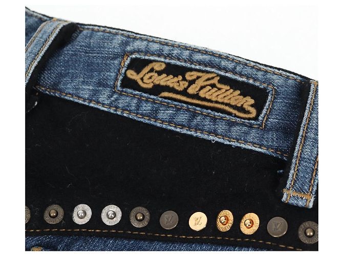 ROCK LOUIS VUITTON DENIM NAVY LV Auth 131200V Marineblau - Ansicht 7