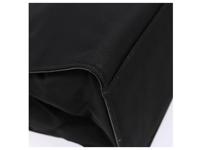 Borsa a mano in nylon nero e argento Gucci Bamboo 002 1010 Auth ep9789 - vista 15