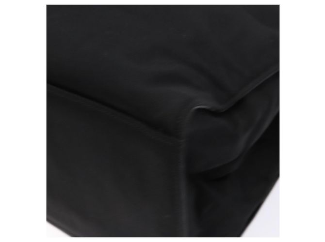 Borsa a mano in nylon nero e argento Gucci Bamboo 002 1010 Auth ep9789 - vista 16