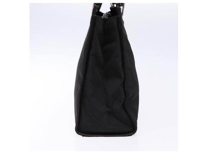 Borsa a mano in nylon nero e argento Gucci Bamboo 002 1010 Auth ep9789 - vista 4