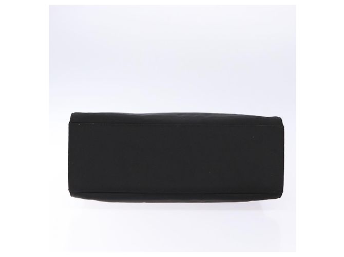 Borsa a mano in nylon nero e argento Gucci Bamboo 002 1010 Auth ep9789 - vista 5