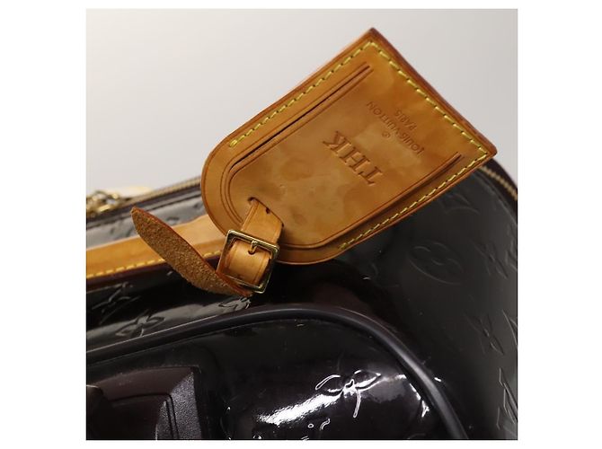 LOUIS VUITTON Valigia Pegas 45 Monogram Vernis Amarante M91277 LV Auth 133698 Bordò - vista 10