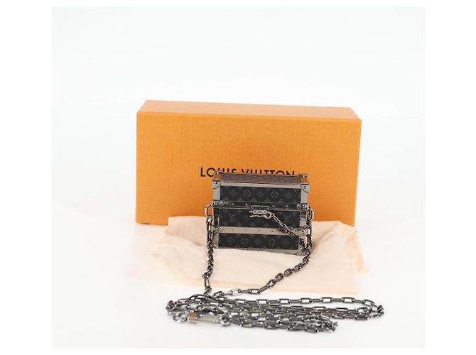 SCATOLA A BAULETTO CUFFIE IN METALLO LOUIS VUITTON M77167 LV Auth 133202SM Nero - vista 12