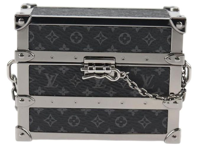 SCATOLA A BAULETTO CUFFIE IN METALLO LOUIS VUITTON M77167 LV Auth 133202SM Nero - vista 13