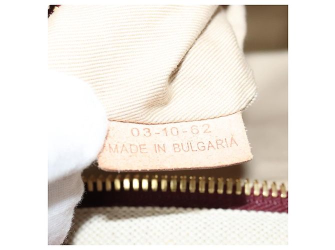 Chloé Borsa a mano in pelle Chloe Margaret 2 in 1 Rosso Vino Oro Auth BA4349 D'oro Bordò - vista 12