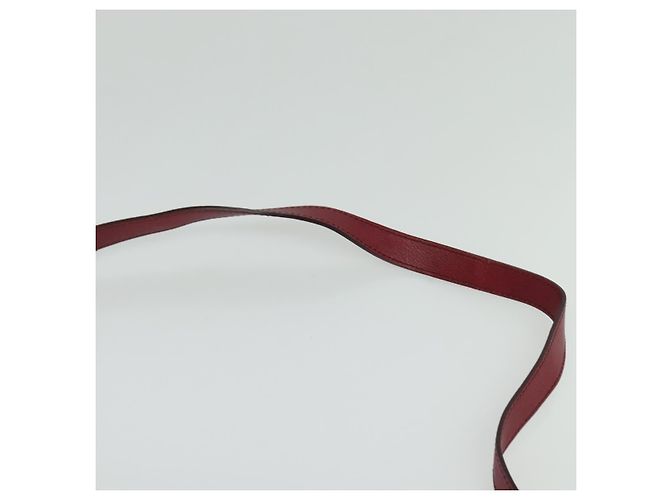 Chloé Borsa a mano in pelle Chloe Margaret 2 in 1 Rosso Vino Oro Auth BA4349 D'oro Bordò - vista 14