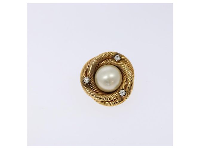 Pendientes CHANEL Metal Dorado CC Auth bs28505 - vista 2
