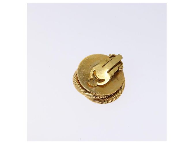 Pendientes CHANEL Metal Dorado CC Auth bs28505 - vista 3
