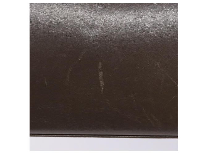 Borsa a Spalla Gancini in Pelle Marrone Argento Auth 135987 di Salvatore Ferragamo - vista 10
