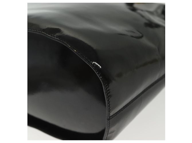 Céline Borsa a Spalla CELINE Circle Smalto Nero Oro Auth 137438 D'oro - vista 14
