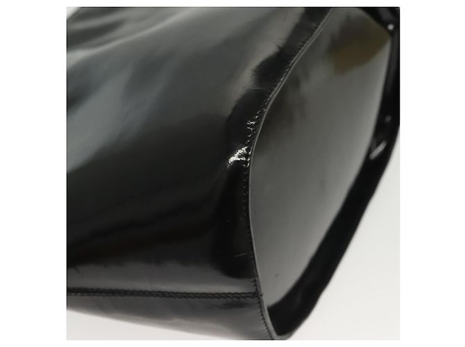 Céline Borsa a Spalla CELINE Circle Smalto Nero Oro Auth 137438 D'oro - vista 15