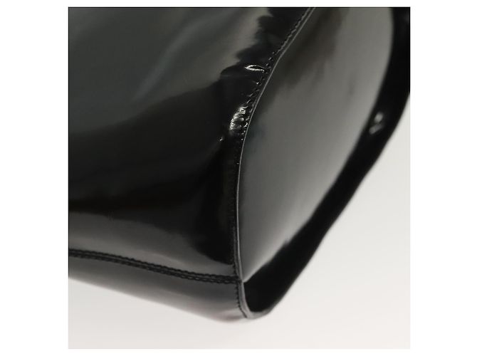 Céline Borsa a Spalla CELINE Circle Smalto Nero Oro Auth 137438 D'oro - vista 9