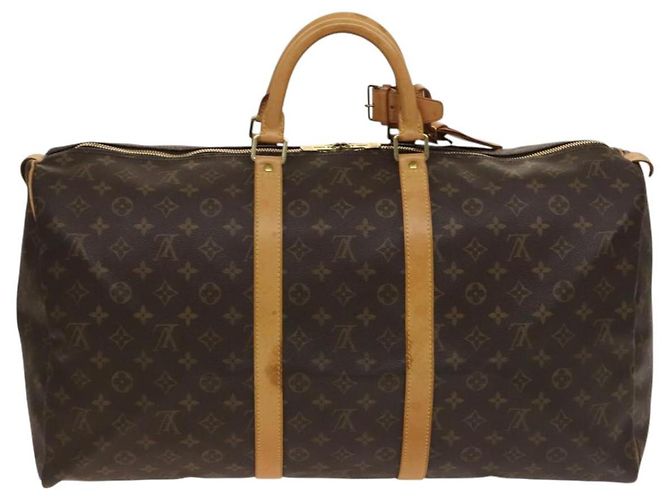 LOUIS VUITTON Borsa Boston Monogram Keepall 55 M41424 LV Auth 136943 Monogramma - vista 3