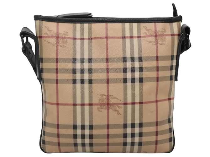 Borsa a Spalla Burberry Nova Check PVC Beige Auth 137777 - vista 3
