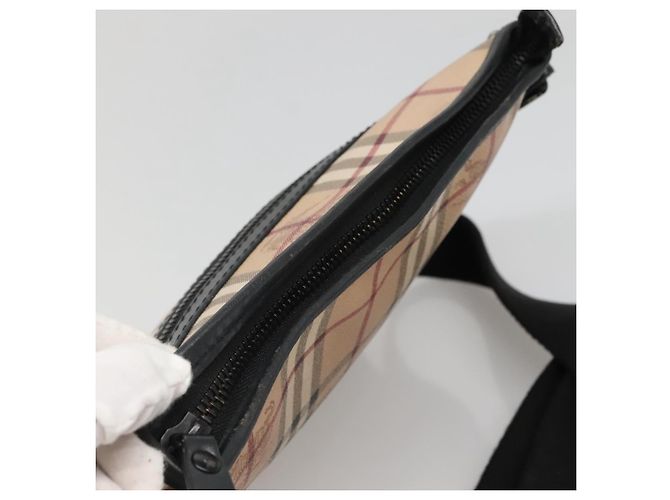 Borsa a Spalla Burberry Nova Check PVC Beige Auth 137777 - vista 6