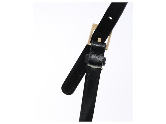 Borsa a Spalla Gancini Salvatore Ferragamo in Tela e Pelle Nera Dorata Auth bs28715 - vista 15