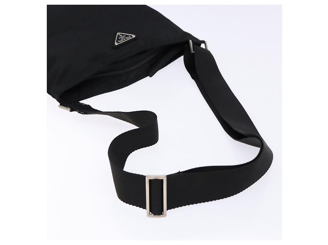 Borsa a Spalla PRADA Nylon Nero Argento Autentica 137512 - vista 7