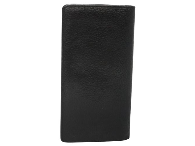 LOUIS VUITTON Cartera Brazza de Cuero Taurillon M58192 LV Auth 135024 Negro - vista 2