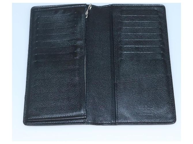 LOUIS VUITTON Cartera Brazza de Cuero Taurillon M58192 LV Auth 135024 Negro - vista 8