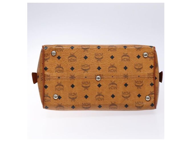 Borsa MCM Logogram Vicetos in pelle PVC marrone e oro Auth 137750 D'oro - vista 9
