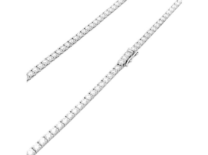 Autre Marque Collar río en oro blanco, diamantes. - vista 2