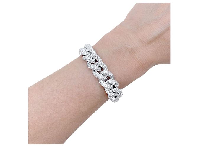 Bracciale Pomellato, "Catene", oro bianco e diamanti. - vista 6