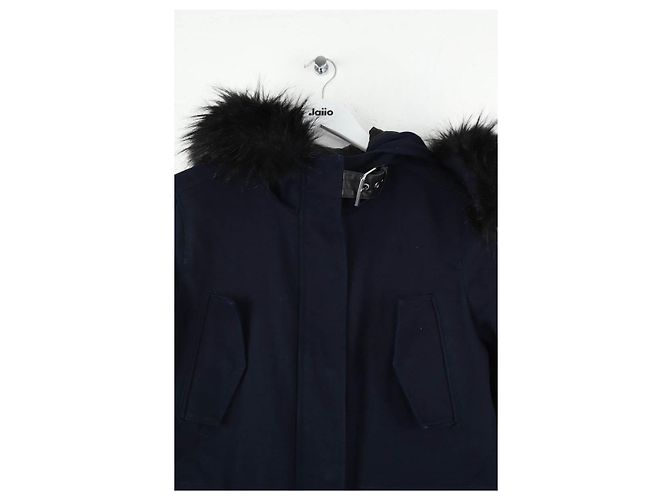 The Kooples Parka in cotone blu - vista 2