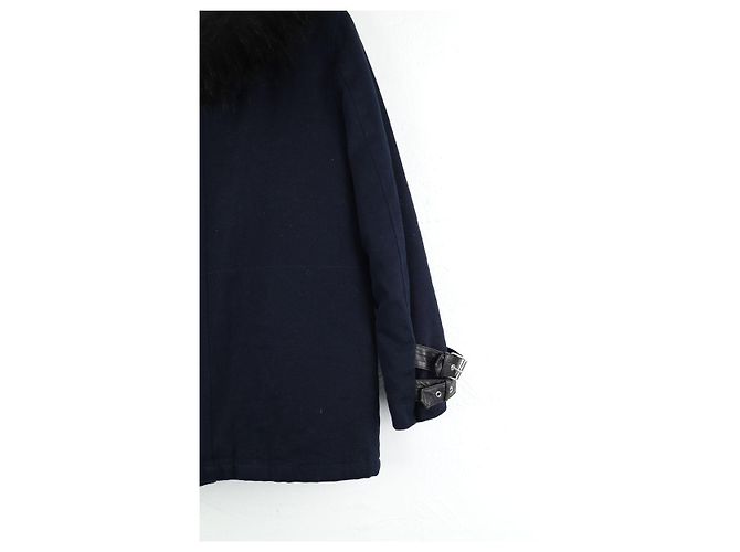 The Kooples Parka in cotone blu - vista 4